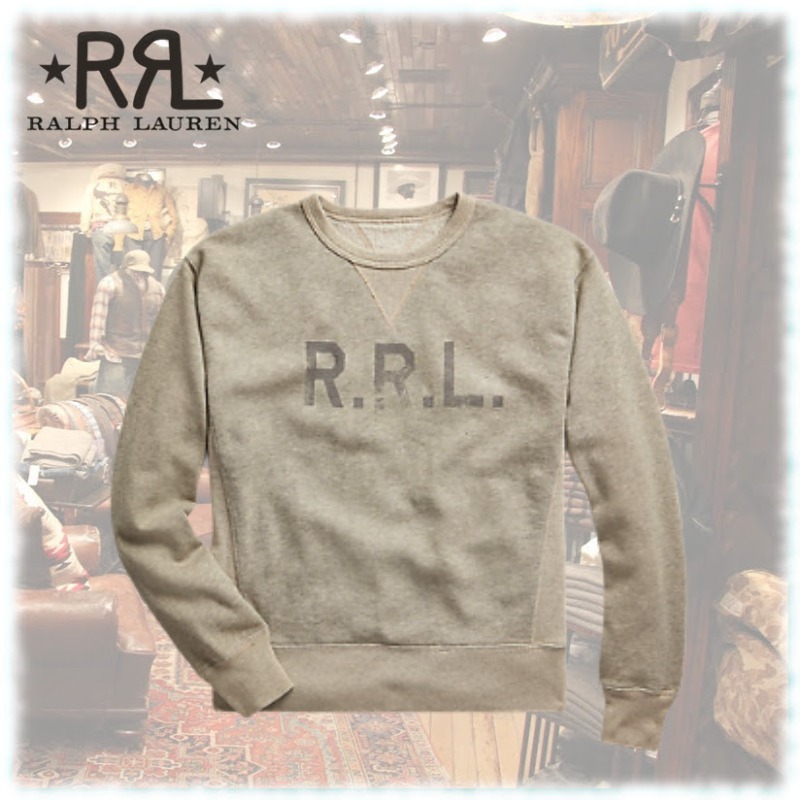 希少 RRL(ダブルアールエル) フェイド ロゴ スウェット (RRL