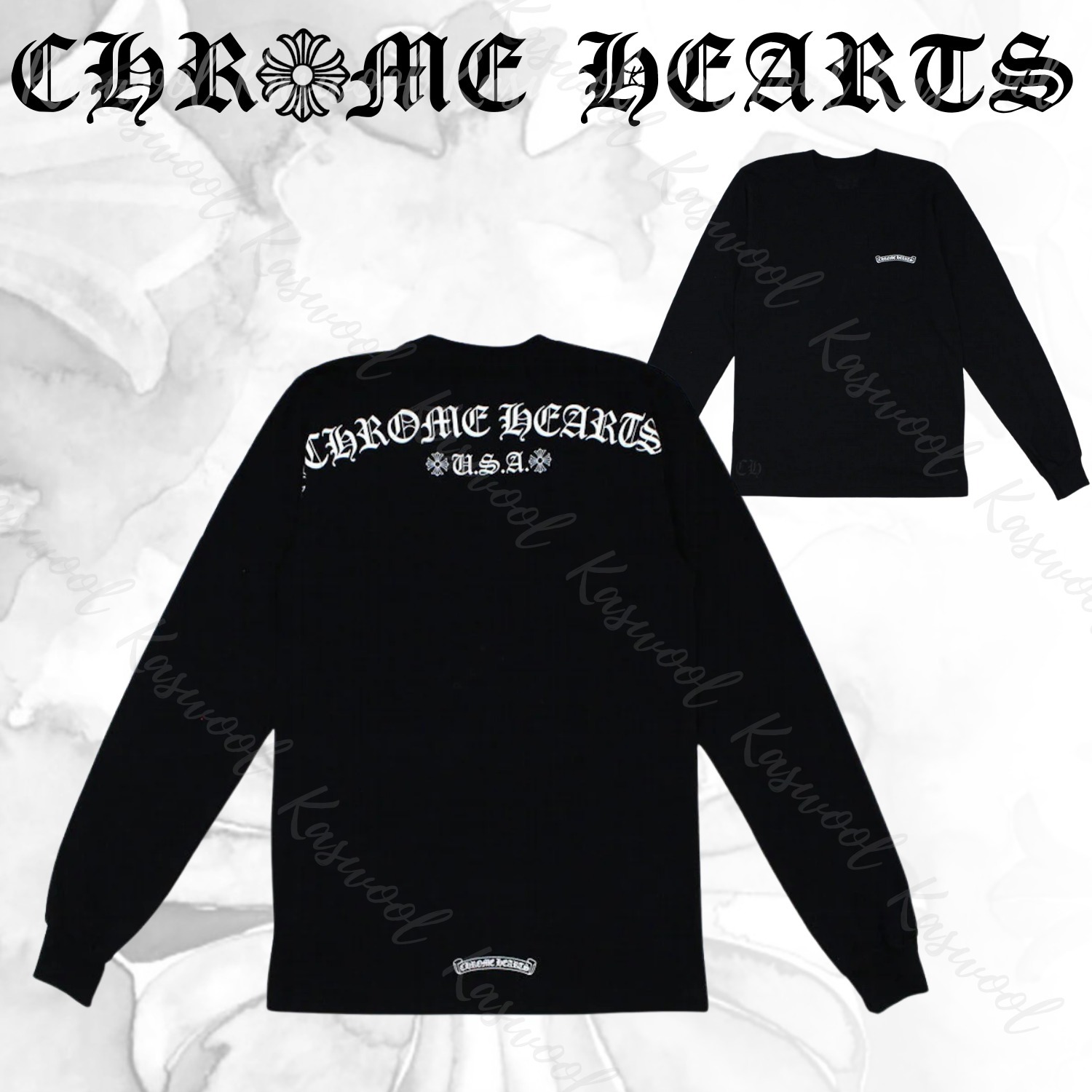 Chrome Hearts クロムハーツ Script Letter Logo L/S Tシャツ