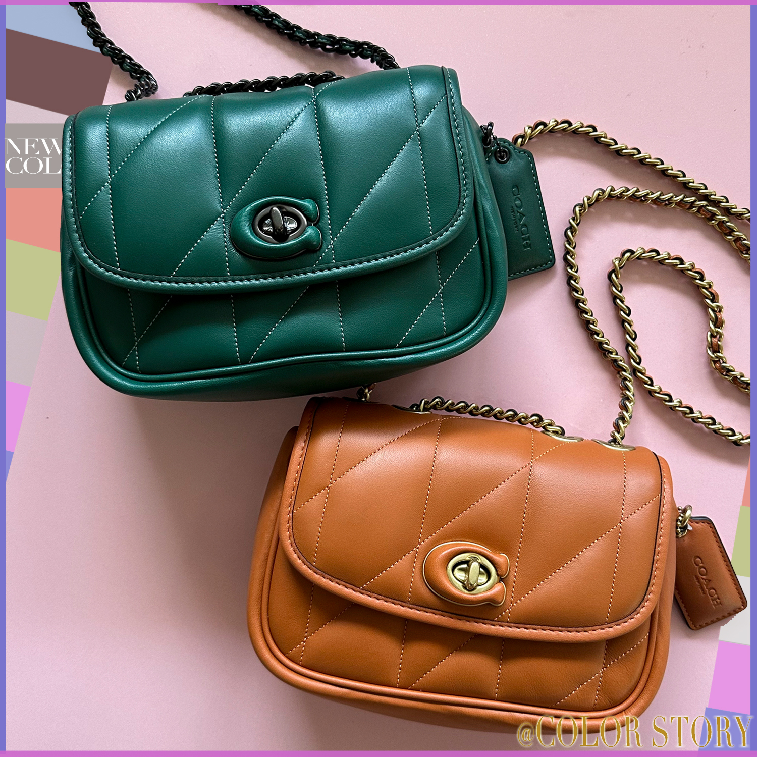 【COACHブティック】●上品なぷくぷくミニバッグ●マディソン 18