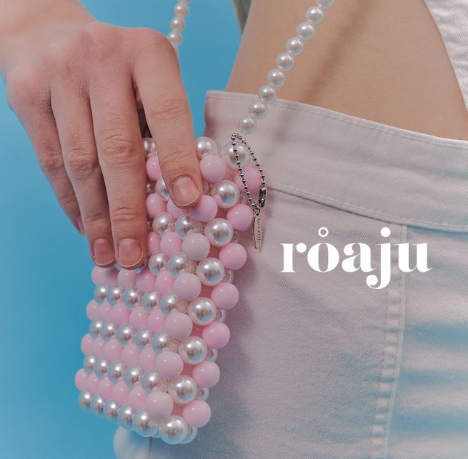 【ROAJU】Pink Pearl Bead Bag ★ 韓国の人気 ★ 関税込 ★