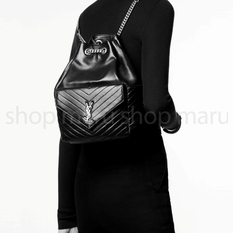 SAINT LAURENT◇直営/正規店◇JOEバックパック◇YSLロゴ◇レザー