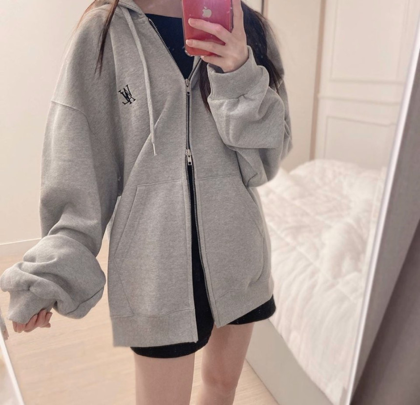 正規品◆WOOALONG◆ウアロンシグニチャージップアップ 裏起毛 正規品◇WOOALONG◇ウアロンシグニチャージップアップ 裏起毛