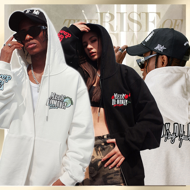 パーカー・フーディ MEDM 88rising Money Lucky Lt Parka Sweat zip up unisexual