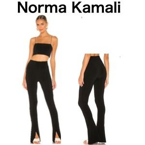 Norma Kamali More Pants Casual Style Plain Long Slit Pants Pants