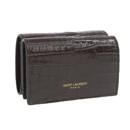 三つ折り Saint Laurent(サンローラン) 折りたたみ財布(レディース ...