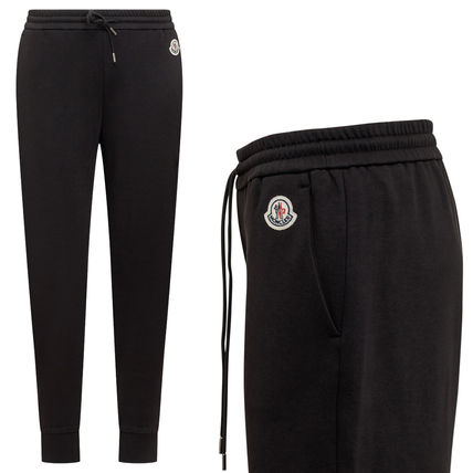 MONCLER More Pants Street Style Plain Cotton Logo Pants