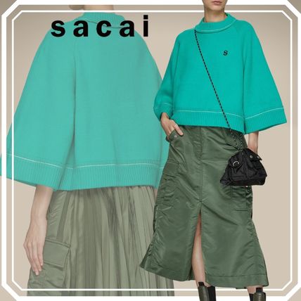美品】 sacai / サカイ | Cotton Jersey × Satin Dress