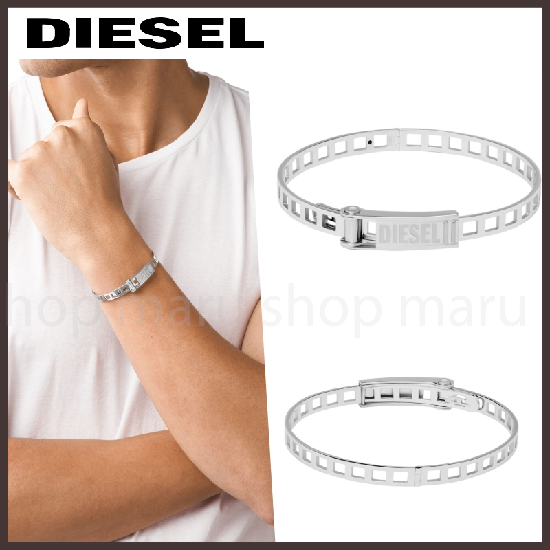 DIESEL◆英国発!◆Dx1356◆バングル◆シルバーポリッシュ