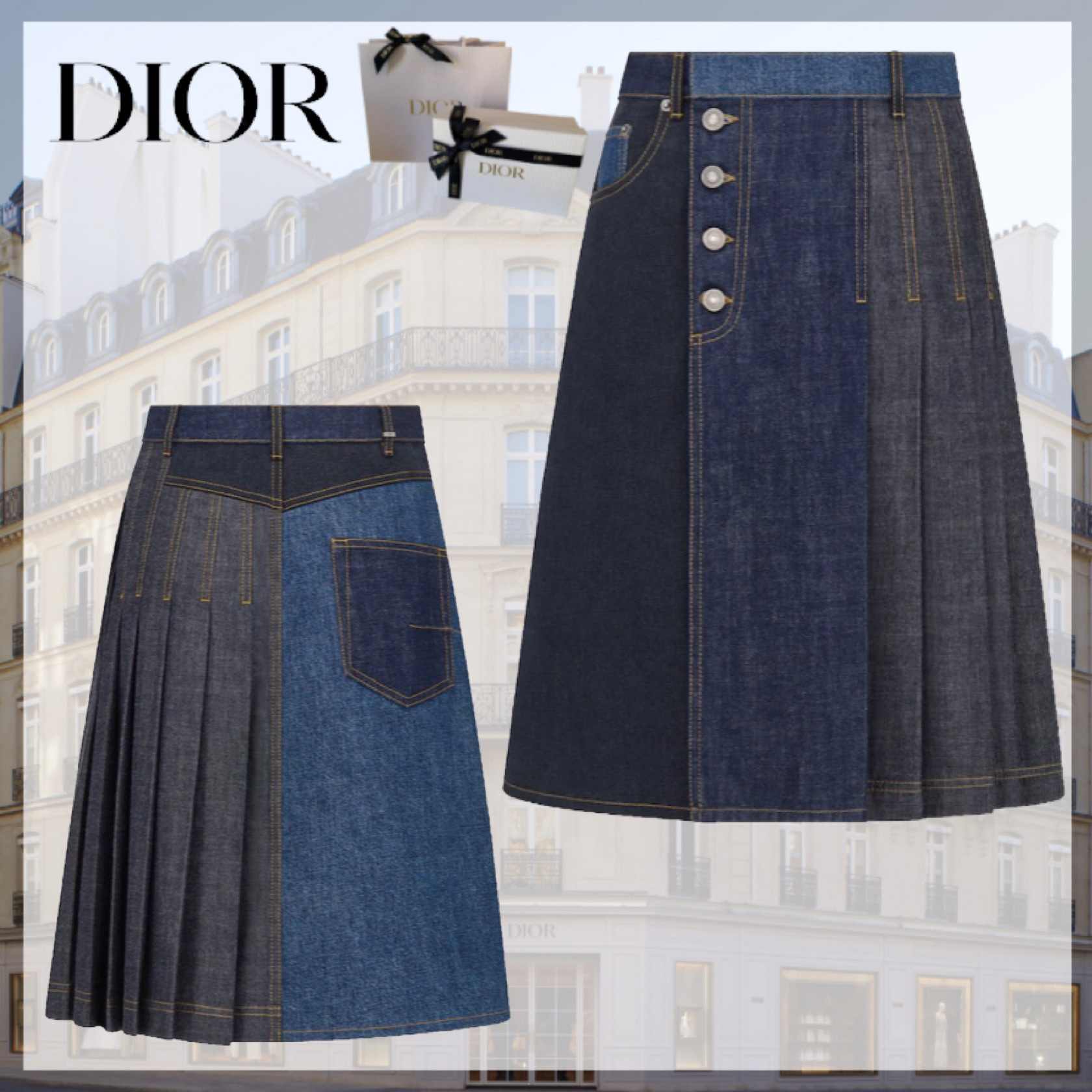素晴らしい外見 【美品】Dior ディォール 白プリーツスカート スカート