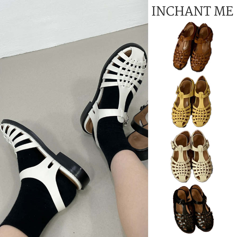 【INCHANT ME】Beno Glady Net Strap Sandals