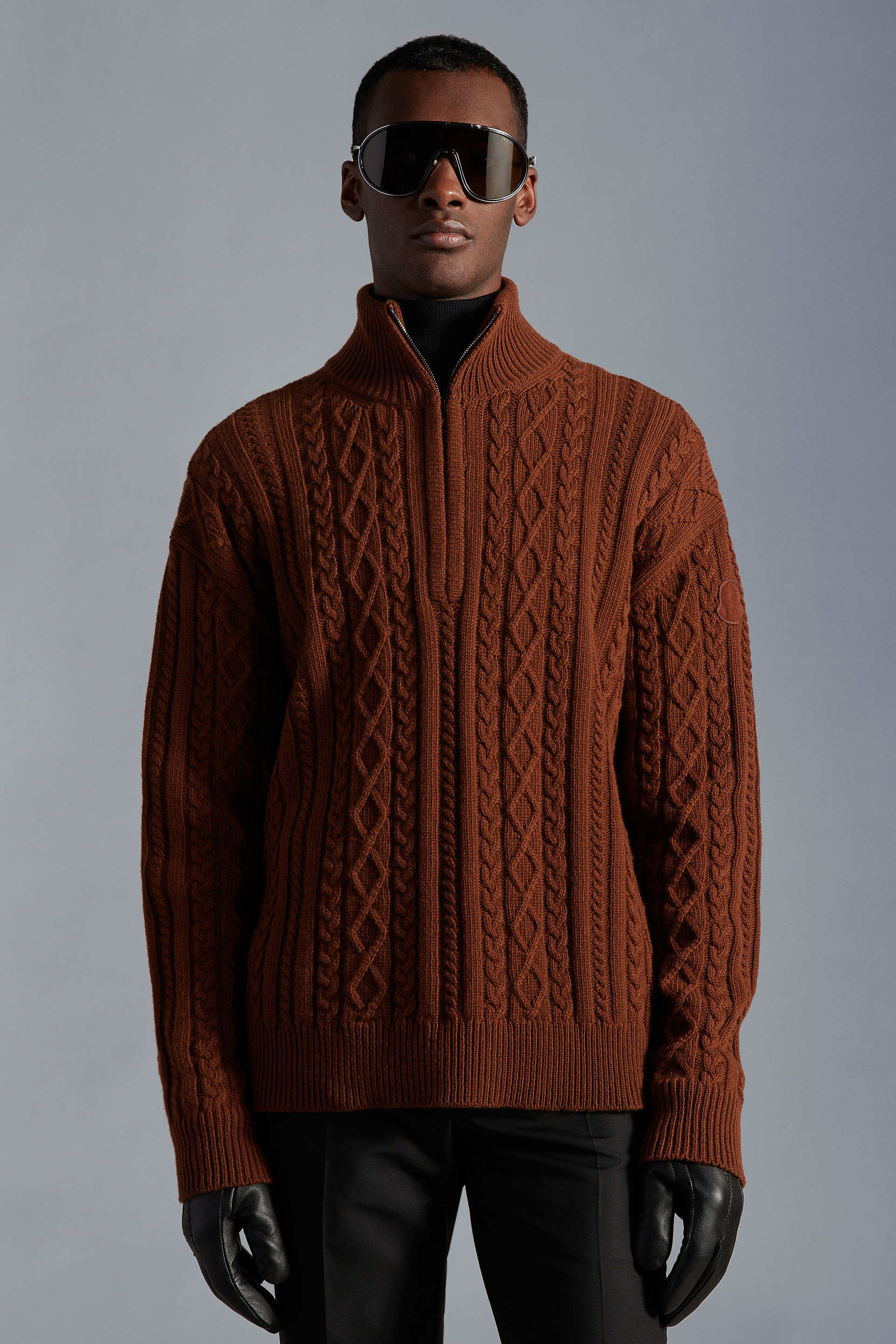 MONCLER2022/23秋冬新作ハーフジップ ハイネックウールセーター