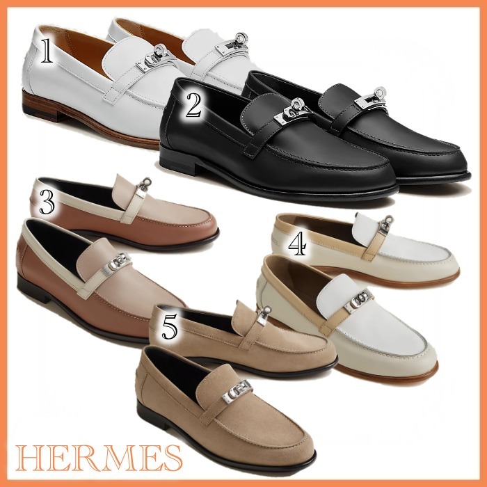 HERMES ローファー モカシン デスタン カーフスキン