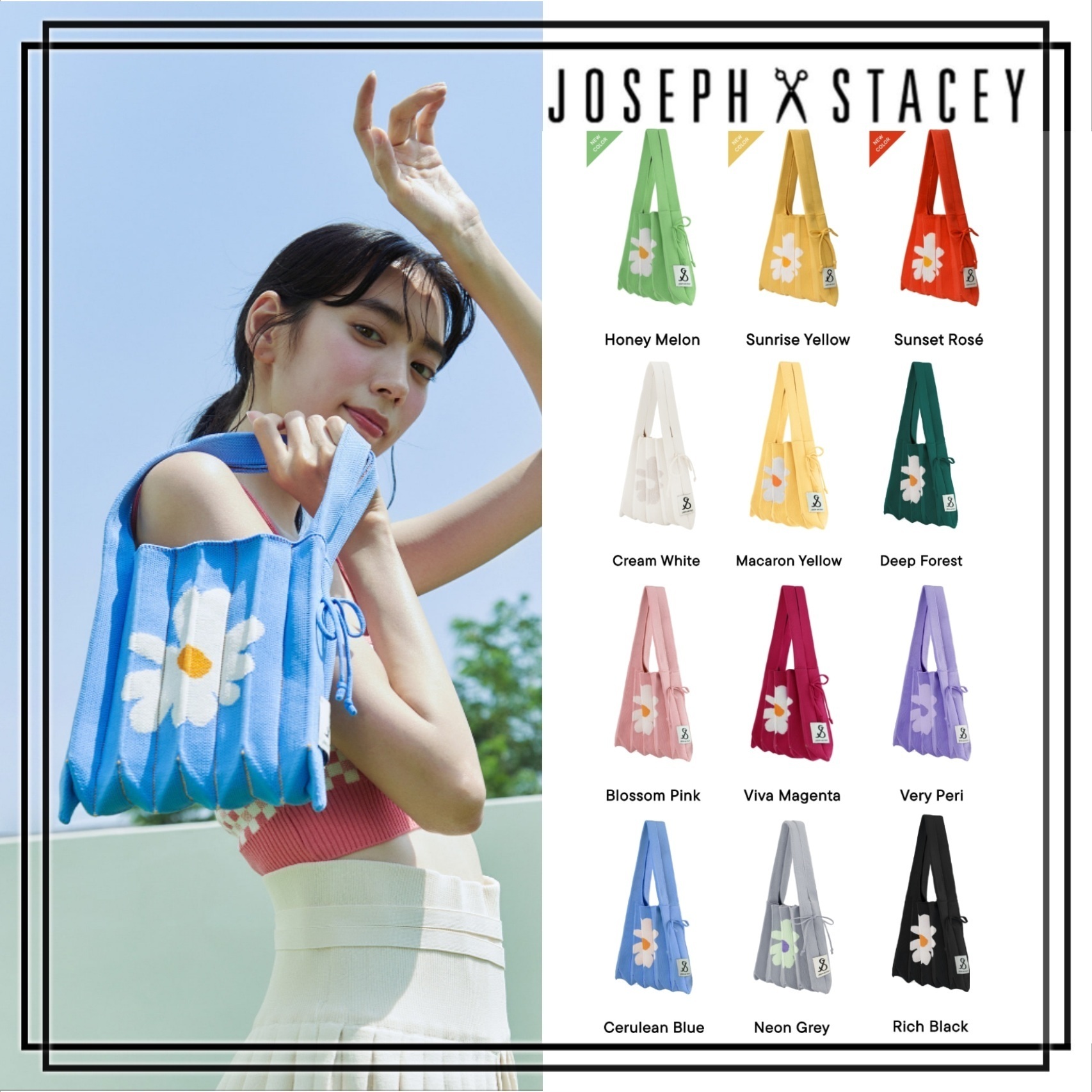 【JOSEPH&STACEY】Lucky Pleats Knit S Daisy 全7色 韓国 バッグ
