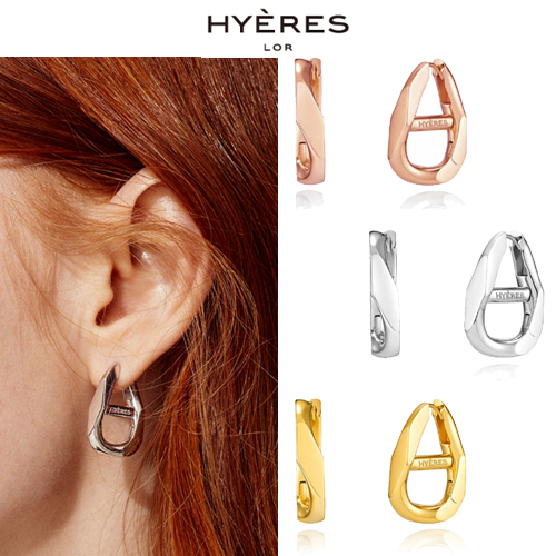 ★BTS 着用 BRAND★HYERES LOR★SILVER CURVE EMBLEM EARRING M