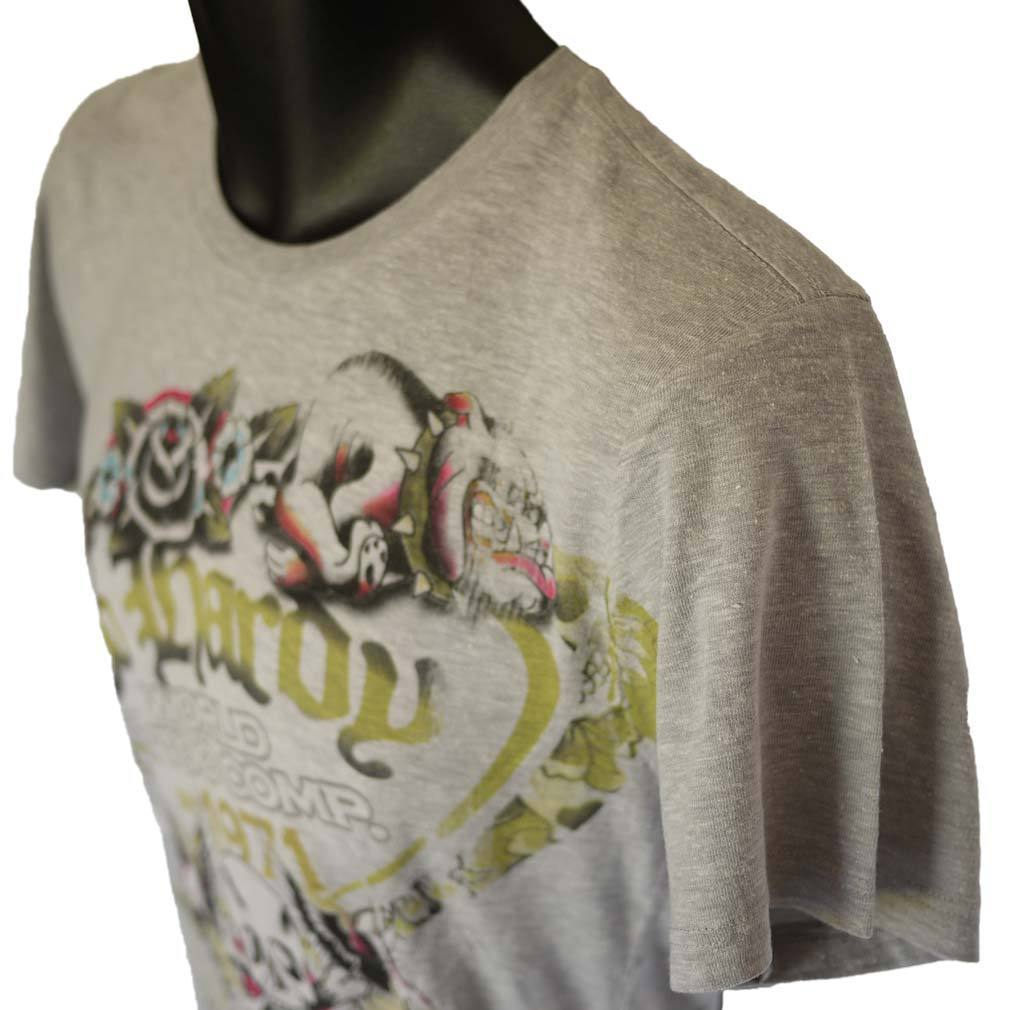 【半袖Tシャツ ブルドッグ/灰】エドハーディー5071 半袖Tシャツ ブルドッグ/灰】エドハーディー5071