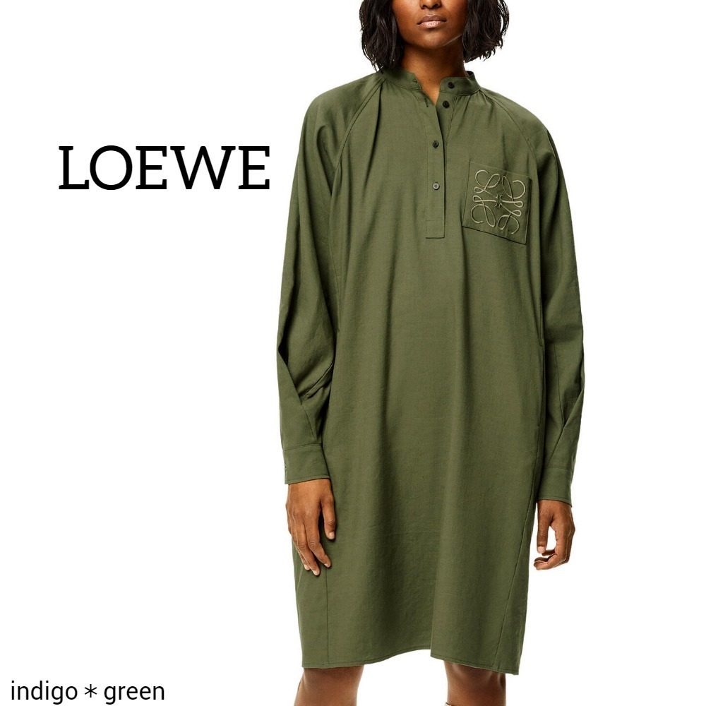 AW22・関税送料込【LOEWE】アナグラム チュニック ドレス ワンピース