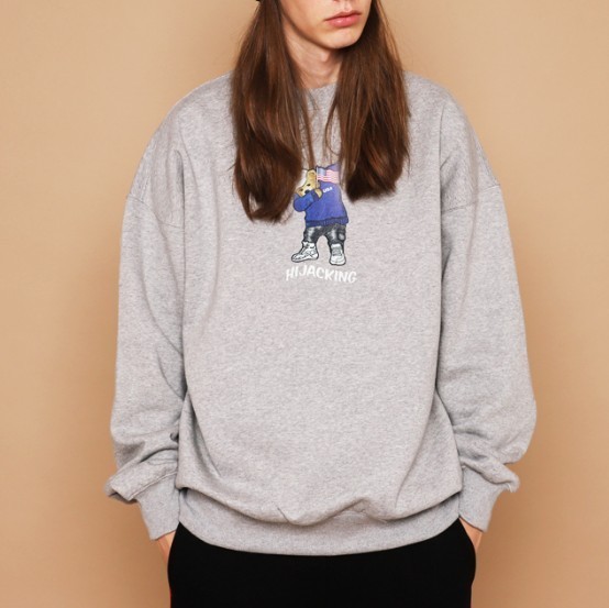 DRIFTOUT ユニセックス USA BEAR スウェット 3colors