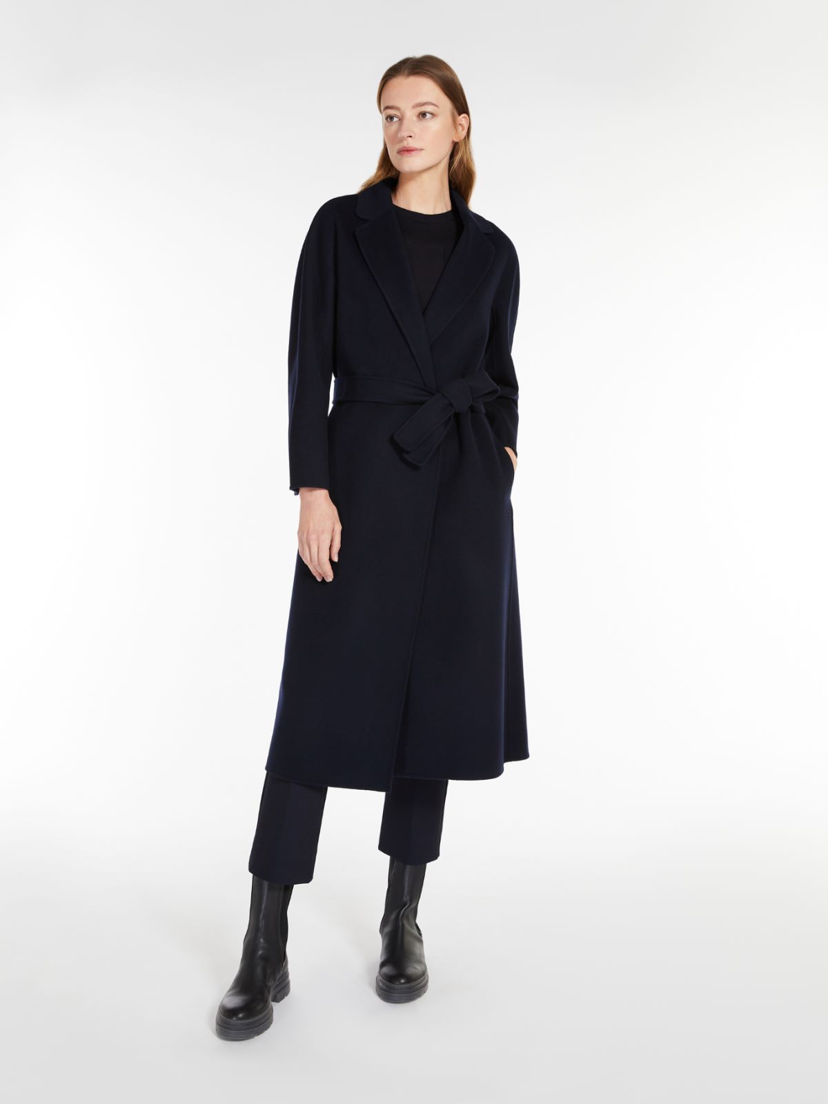 S MAX MARA ピュア ヴァージンウール ダブルフェイス コート