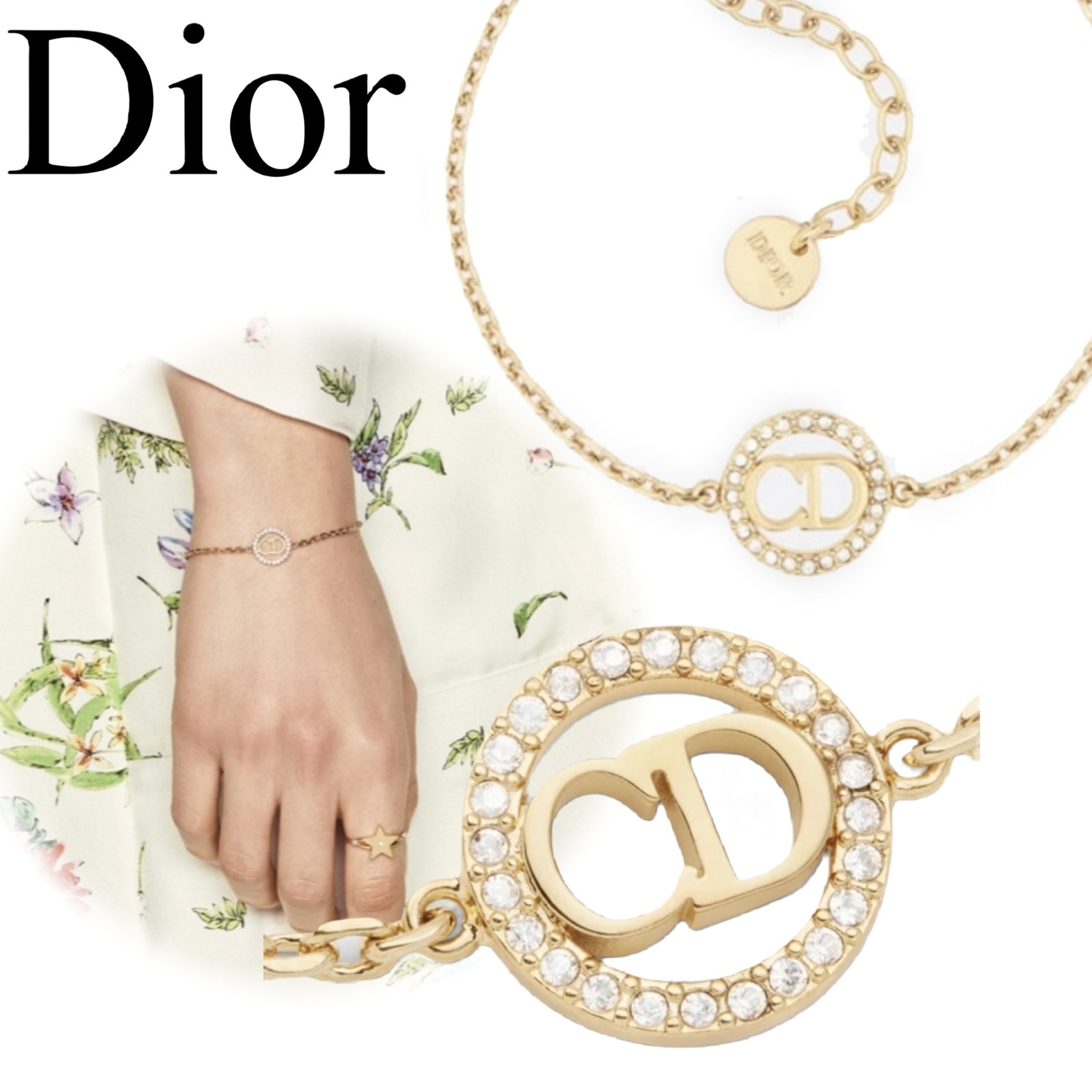 国内発送★人気♪【Dior】CLAIR D LUNE ブレスレット ロゴ
