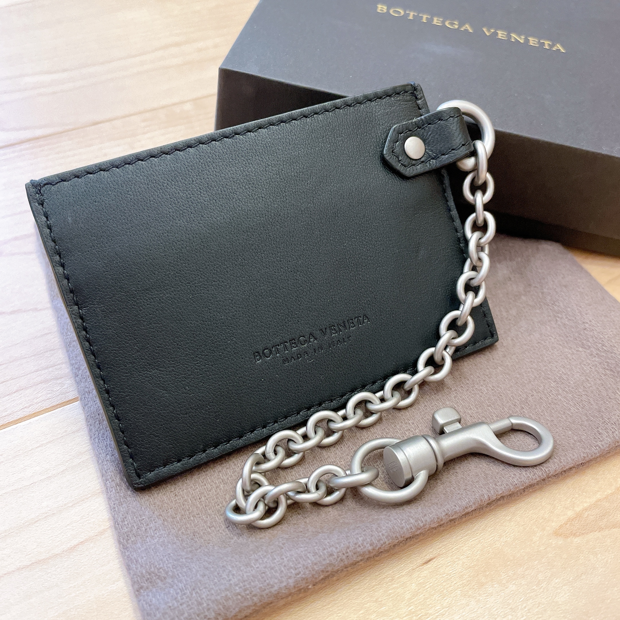 2022人気の 【新品未使用】BOTTEGA VENETA チェーンホルダー カード アウトレット用品 【新品・未使用】ボッテガヴェネタ ピンクメタリック カードケース 名刺入れ 名刺入れ/定期入れ