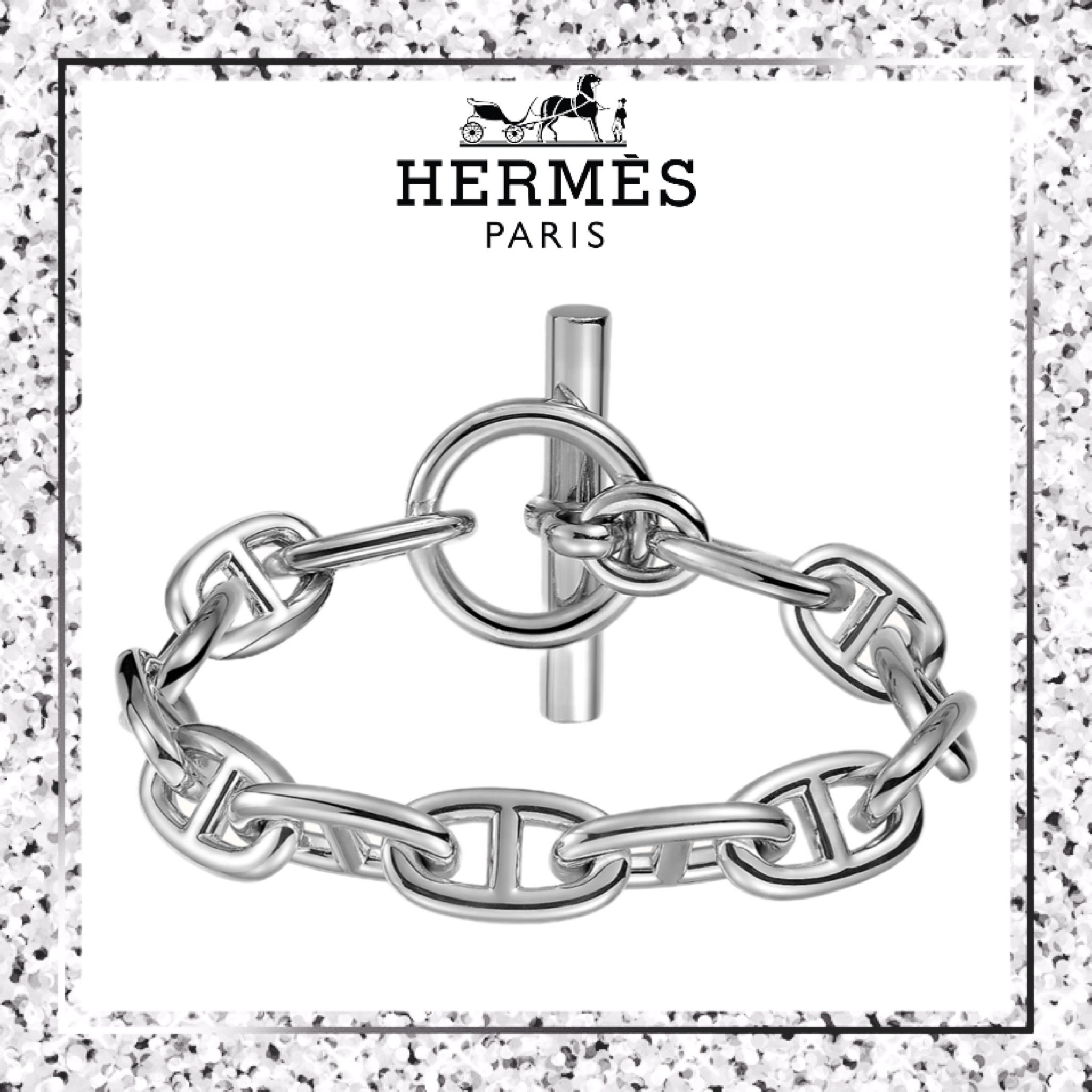 【大人気アイテム☆】HERMES アンカーチェーンブレスレット MM ☆人気☆【HERMES】アンカーチェーンブレスレット ラージモデル