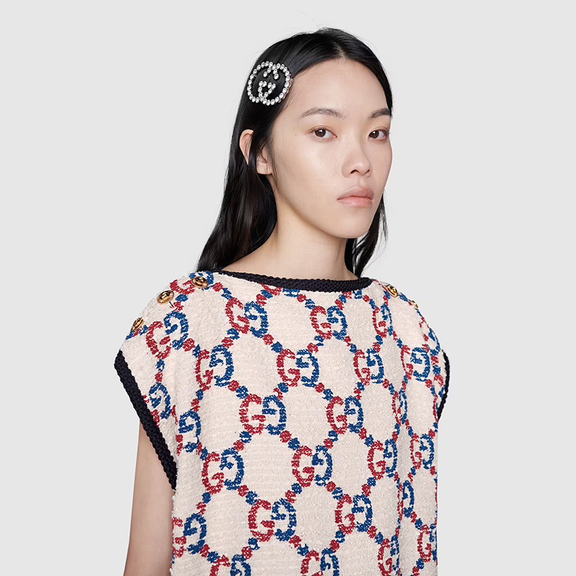 累積売上第1位【GUCCI☆グッチ】クリスタルヘアクリップ (GUCCI