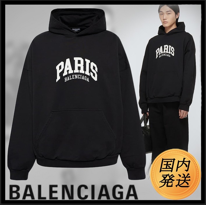 【国内発送★BALENCIAGA】シティーズ パリ ジャージーフーディー