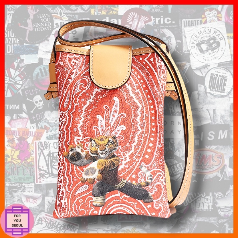 レア 美品 ETRO×カンフーパンダ コラボ ハンドバッグ PVCコットン