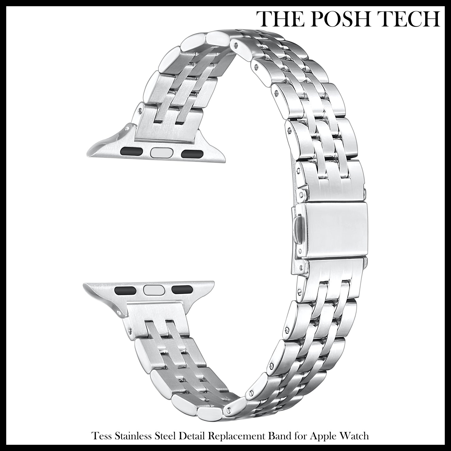 The Posh Tech★ステンレス製バックル付Apple Watch 1~7用バンド