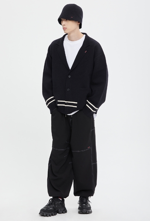 ROMANTIC CROWN】送料・関税込☆NOTCHED LAPEL KNIT BLAZER