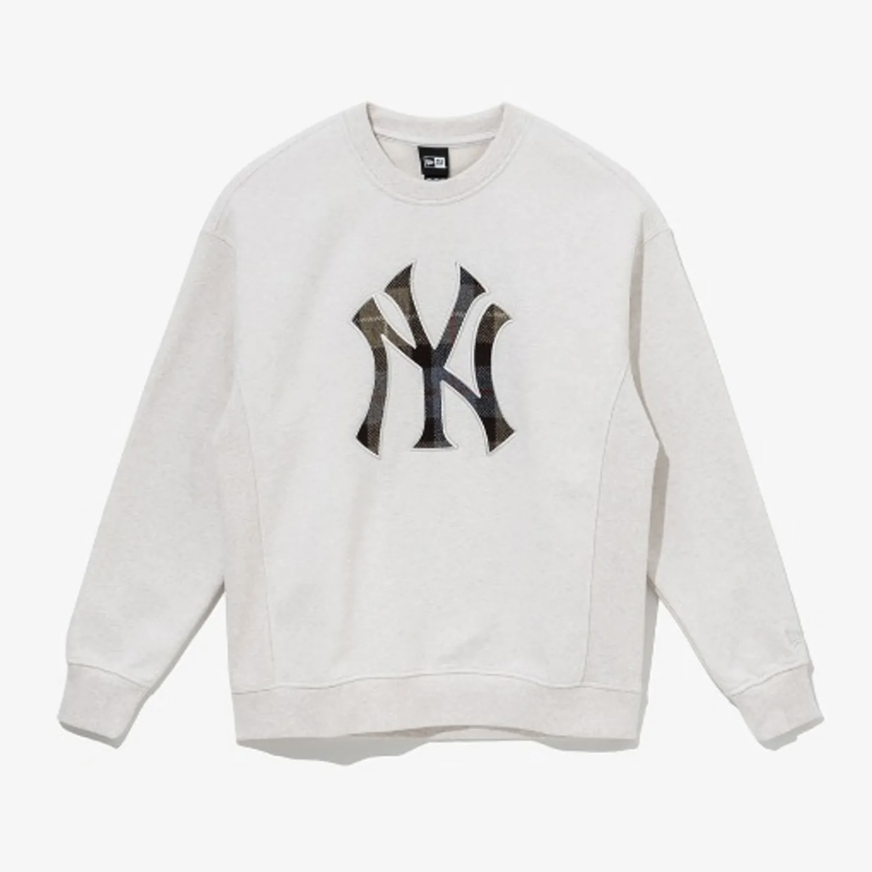 Newera☆ MLB タータンチェック クルーネック スウェット 全4種 Newera☆ MLB タータンチェック クルーネック スウェット 全4種