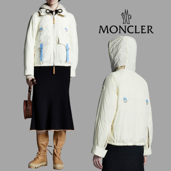 【MONCLER】持続可能生地 カラーリボン付 ダウンジャケット