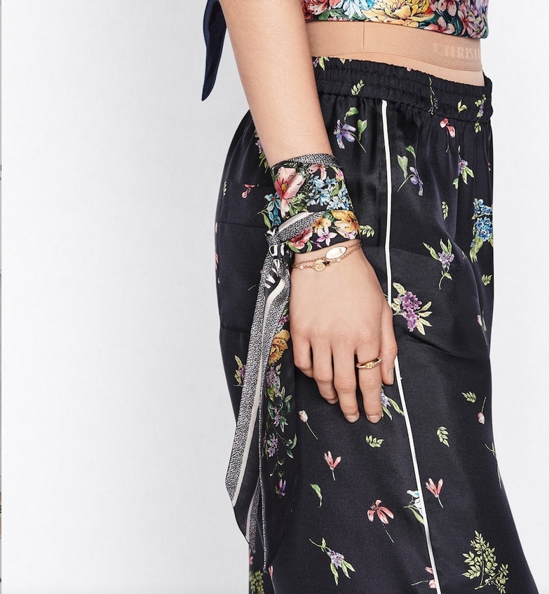 スカーフ 【Dior】ディオール D-FLORAL ミッツァ スカーフ シルクツイル