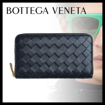 ネイビー(紺)系 BOTTEGA VENETA x ポーチ(レディース) 長財布 ...