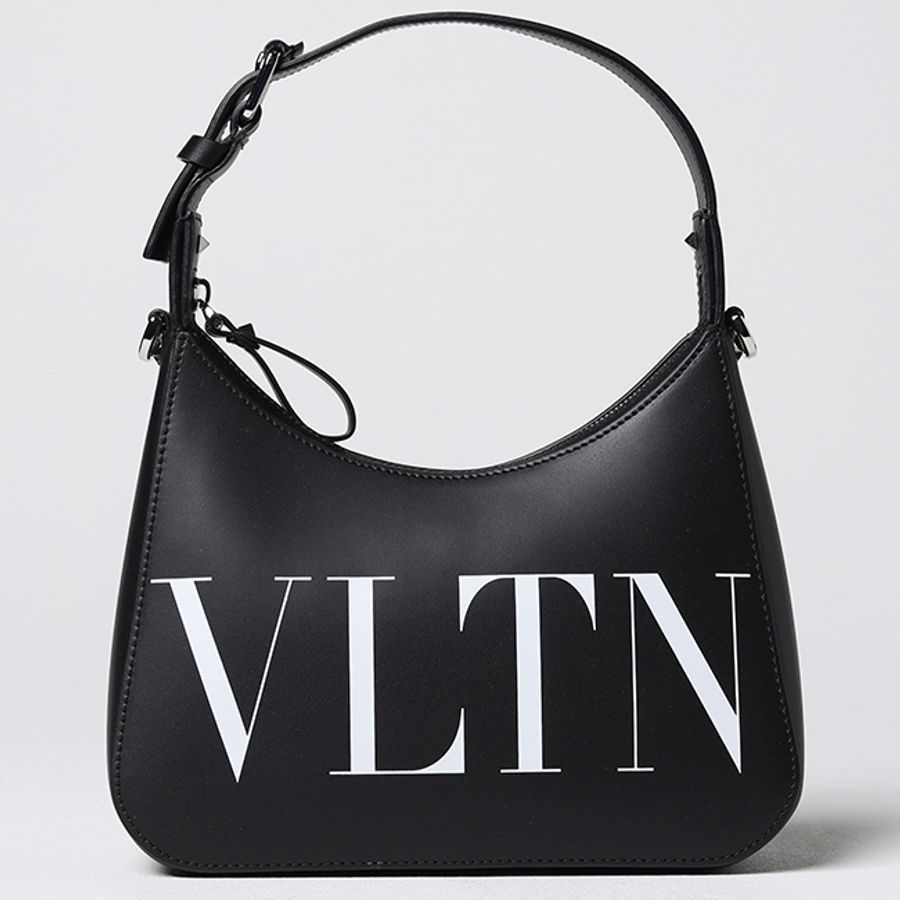 関税送料込み- VALENTINO VILTN ロゴ レザー ホーボーバッグ