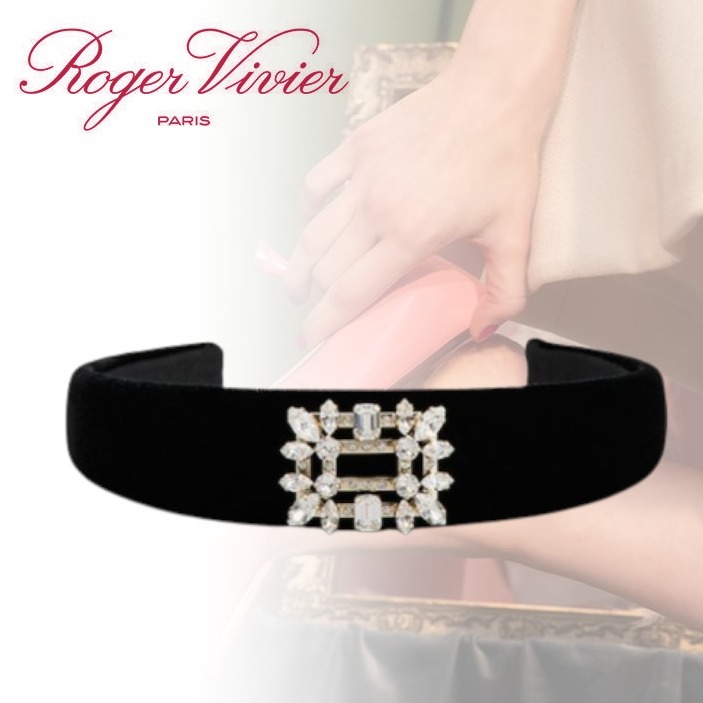 品質は非常に良い □ROGER ヘアバンド ベルベット ヴィヴィエ VIVIER