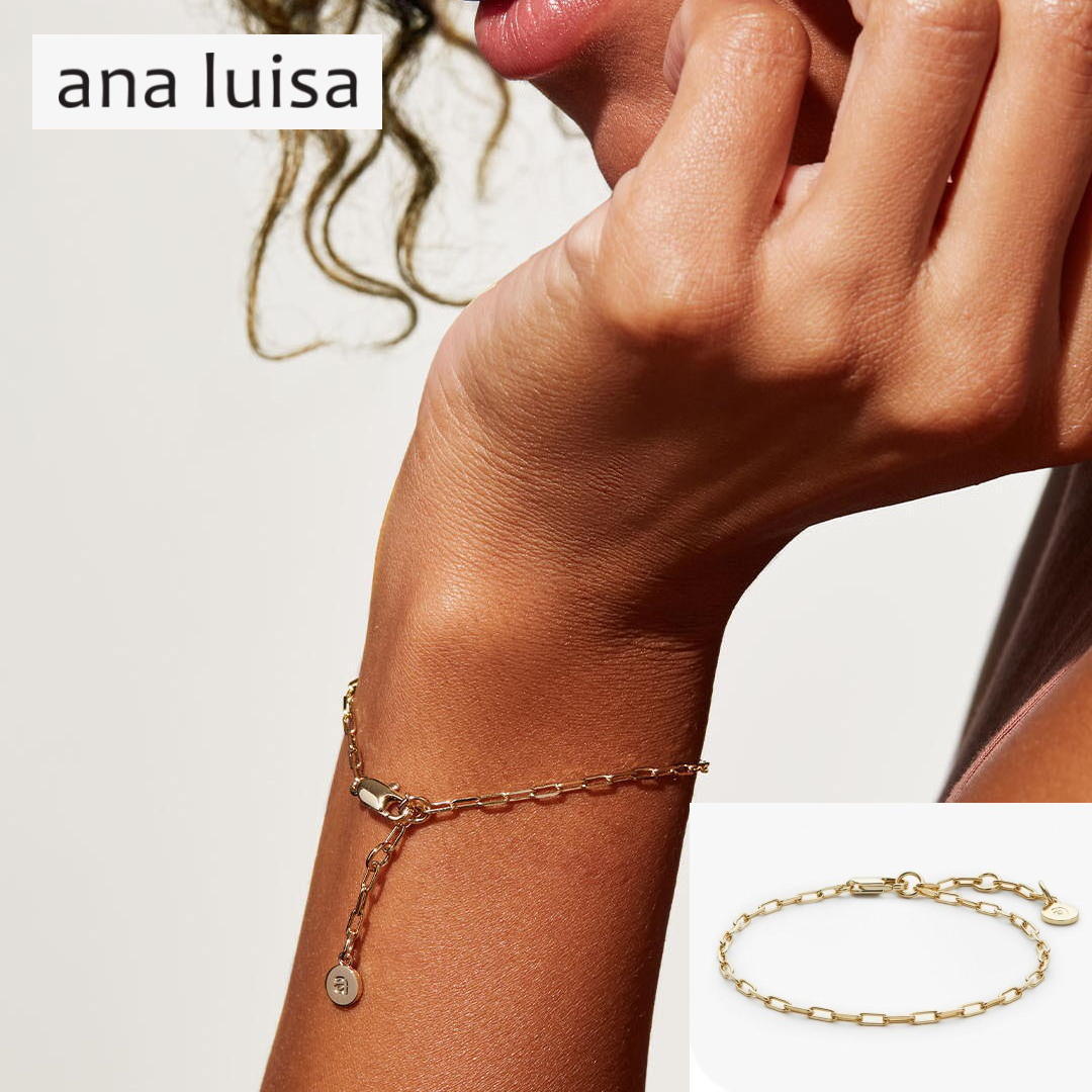 ana luisa◆14K＊リンクチェーンブレスレット＊POETRY SLIM