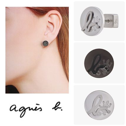 Agnes b Earrings Unisex Logo Earrings