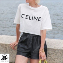 矢田亜希子さん着用【CELINE】22-23AW クロップド ロゴ Tシャツ