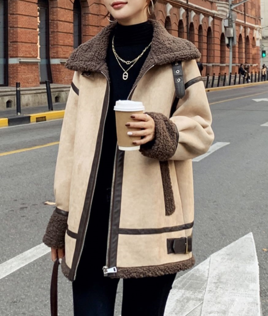 全2色 コート バイカラー 無地 ユニセックス 韓国ファッション