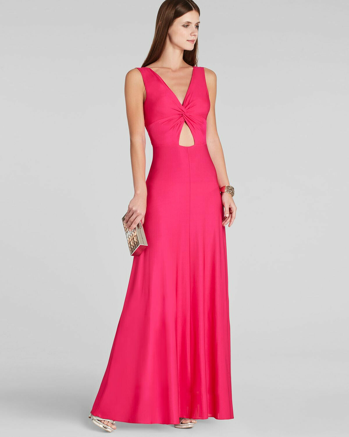 BCBG MAXAZRIA Missie カットアウト ロングドレス ブライダル