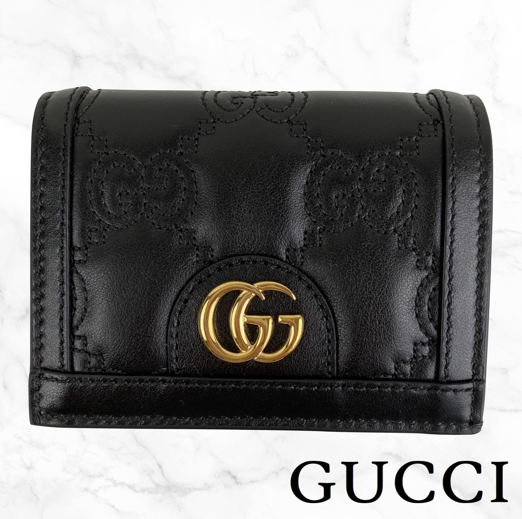 すぐ届く☆【GUCCI】GGキルティング カードケース ウォレット