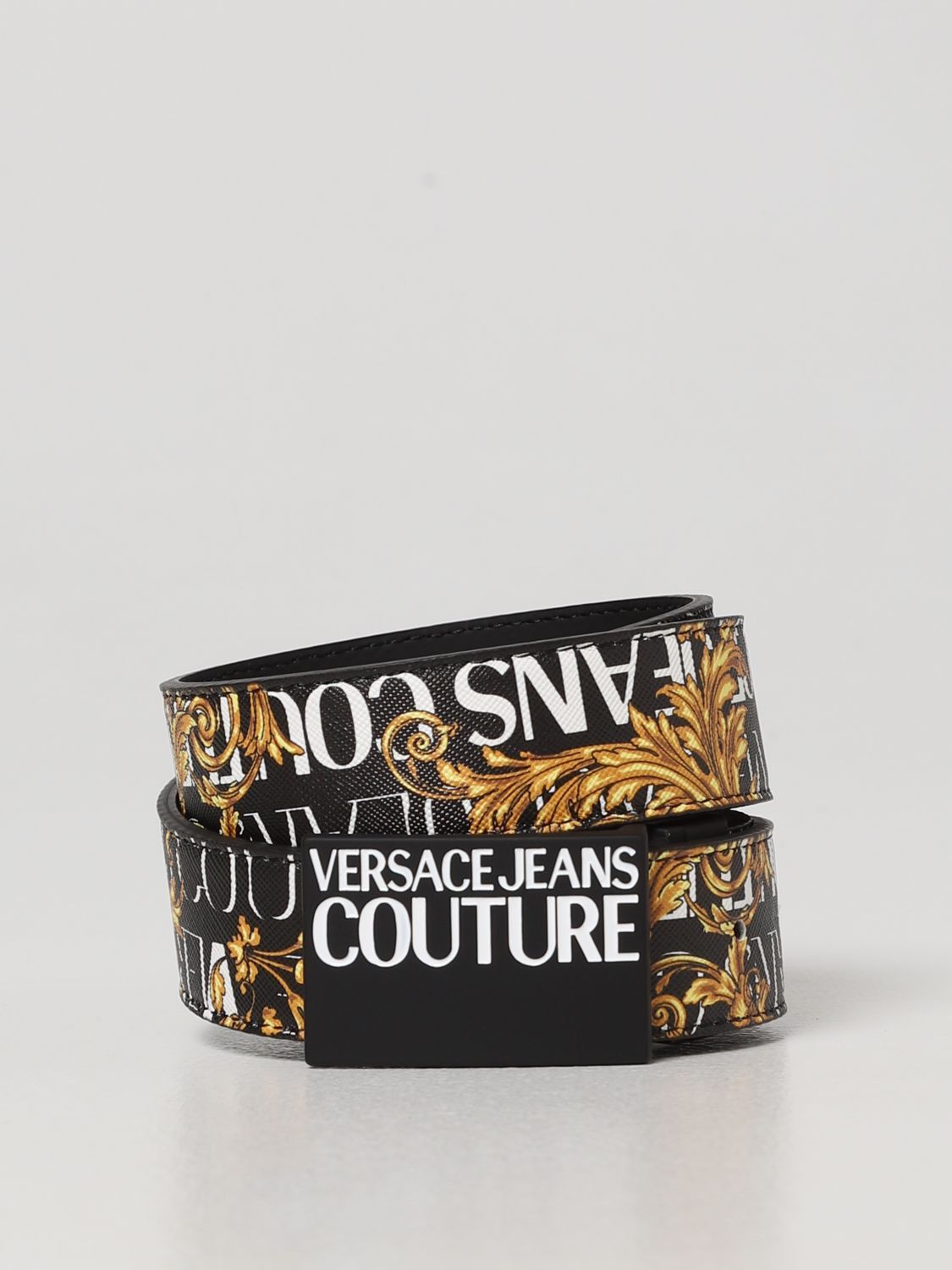 VERSACE JEANS COUTURE バロッコ ロゴプリント ベルト | noonanwaste.com