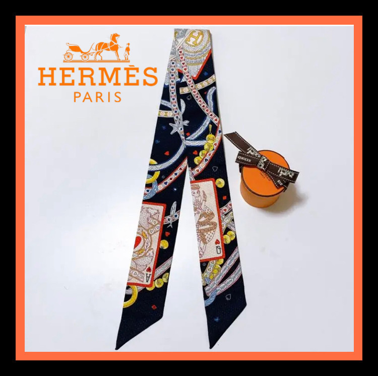 HERMES 限定 ツイリー ハートのクイーン ビジュー ライン-