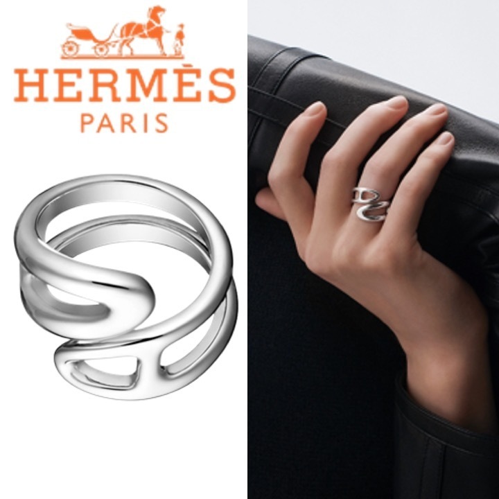 ギフトにも♪【HERMES】シェーヌダンクル ツイスト PM リング