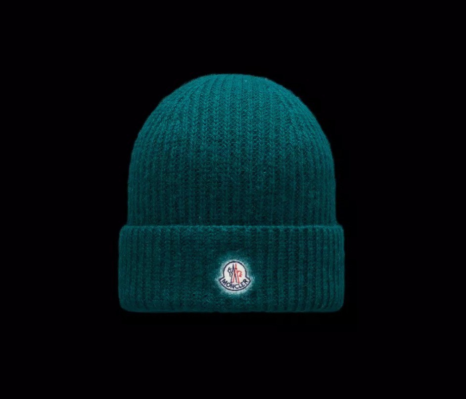 MONCLER2022/23秋冬新作キッズ ロゴ付き ピュアウールニット帽