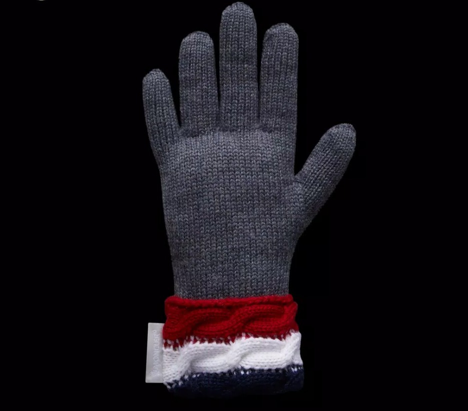 MONCLER2022/23秋冬キッズ トリコロールディテール ウール手袋