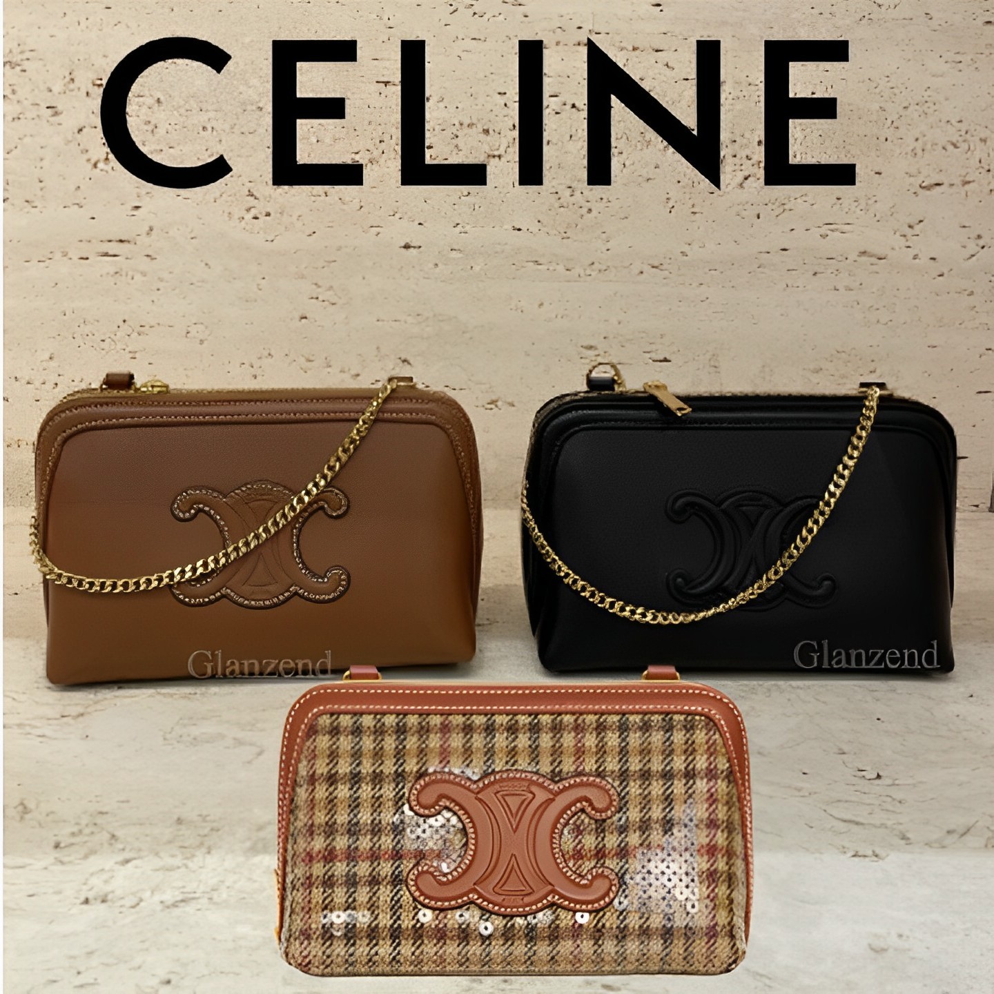 CELINE チェーンクラッチ キュイル トリオンフ