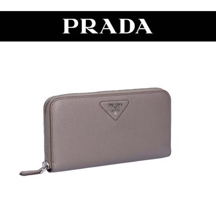 PRADA グレーレザー 長財布