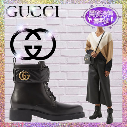 レースアップ GUCCI(グッチ) ショートブーツ・ブーティ(レディース